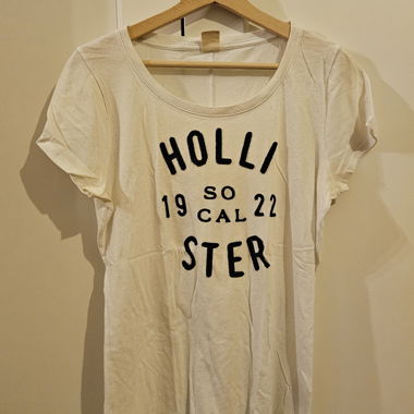 T-shirt bianca Hollister