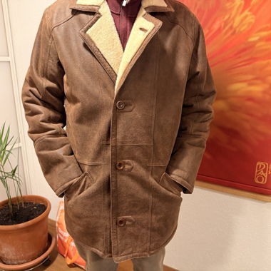 Warm Sheepskin Leather Jacket Vinci