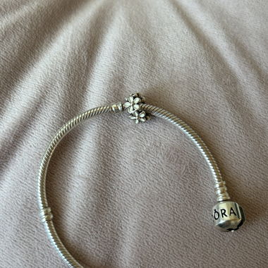 Bracelet à breloques PANDORA floral en argent
