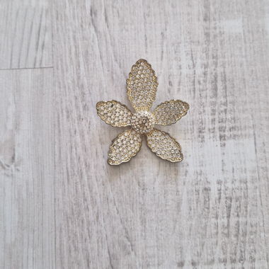 Pendentif fleur avec strass
