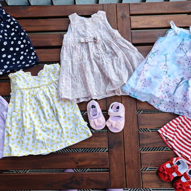 Set abito e scarpe per bimba, taglia 68