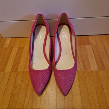 Leder-Pumps pink