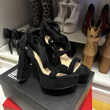 Lace-Up Heels with Platform