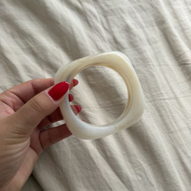 Bracelet manchette blanc