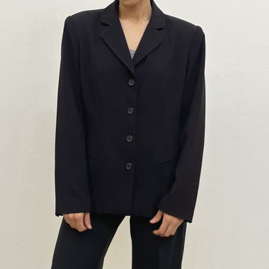 Schwarze Blazerjacke