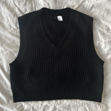 Gilet en maille noire 
