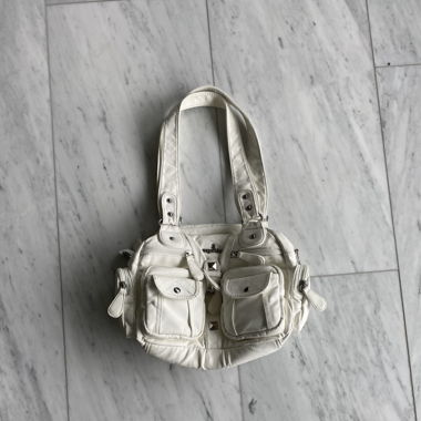 White shoulder bag