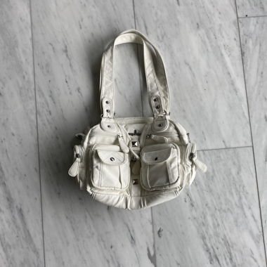 White shoulder bag