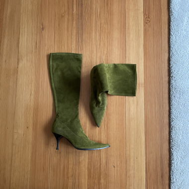 vintage sergio rossi wildleder stiefel