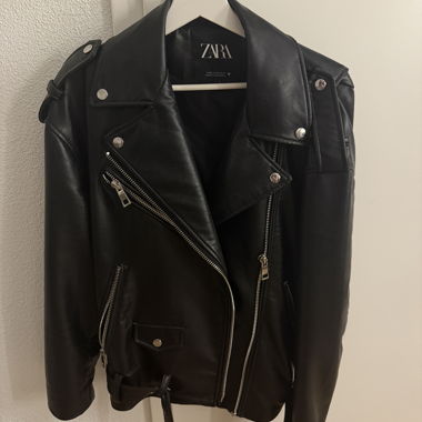 Oversized Lederjacke