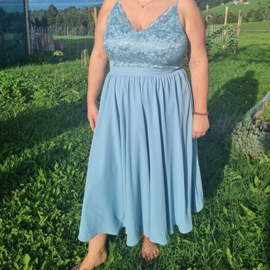 Swing Cocktailkleid taubenblau