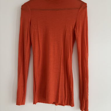 Arket thin orange roll-neck sweater