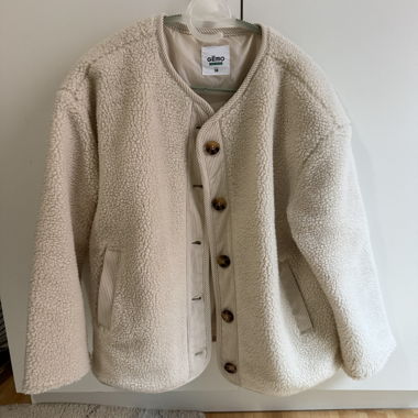 Beige Teddy-Jacke Gemo Grösse 38