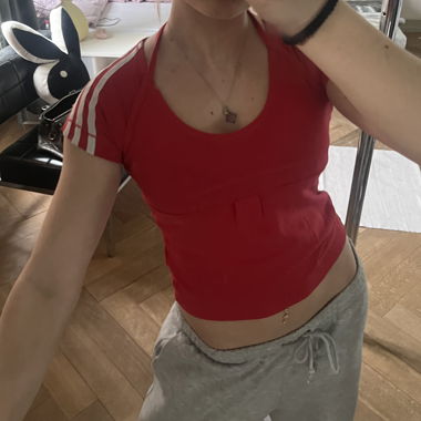 Crop top rouge Adidas