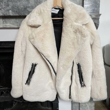 Giacca in ecopelliccia crema Kooples X Sport