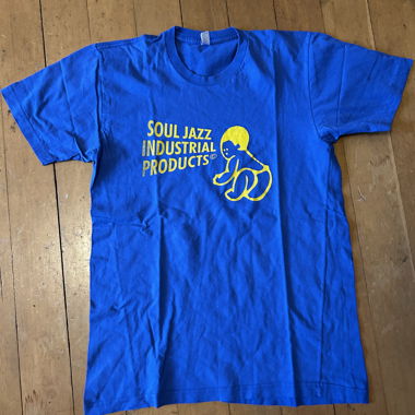 T-shirt grafica blu