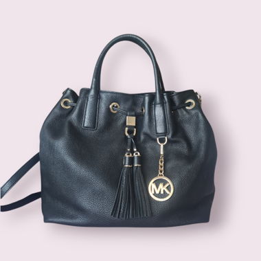 Michael Kors CAMDEN, sac à main en cuir noir