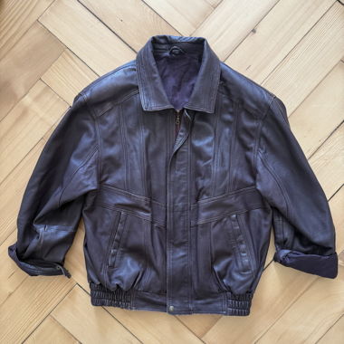 Lederjacke dunkelbraun Gr. 50 (M-L?)