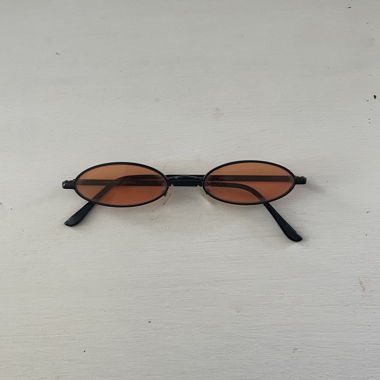 Orange Oval Sunglasses 90s 