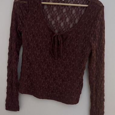 Burgundy Lace Top
