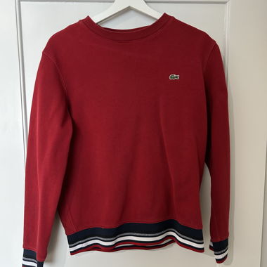 Lacoste red crewneck sweatshirt
