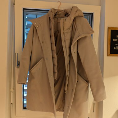 Manteau d’hiver Woolrich beige/rose M