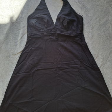 Black backless dress