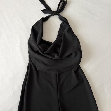 Black Neckholder Jumpsuit