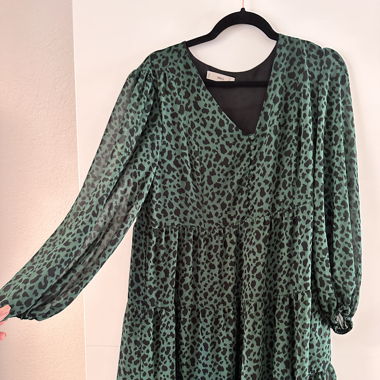 MNG Langarm Kleid Animalprint