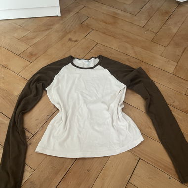 Haut brandy Melville brun/blanc