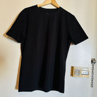 Black cotton T-shirt