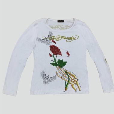 Ed Hardy fancy rhiestones long-sleeve