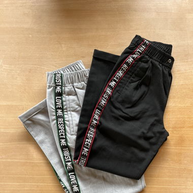 2 pantalons longs (gris/noir) 