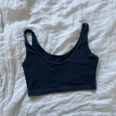 Schwarzes Crop-Top