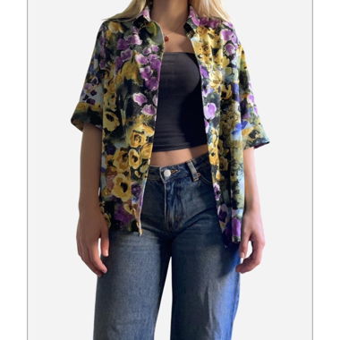Chemise à fleurs colorée