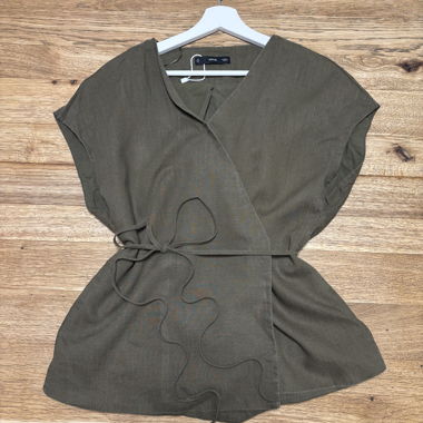 MNG Wickelbluse khaki
