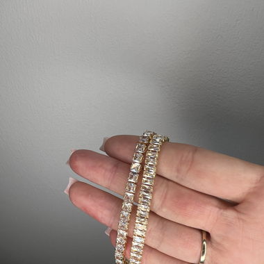 Set Armketten mit Zirkonia 18k vergoldet
