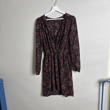 Robe longue à manches longues florales