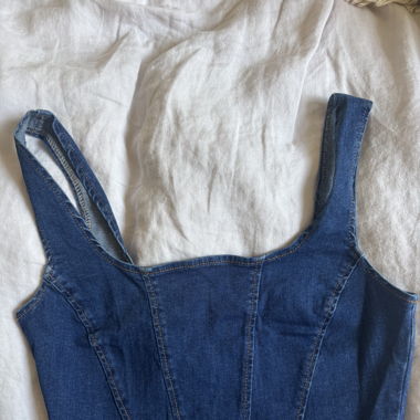 Top en Denim Bershka