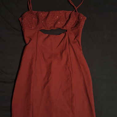 Dark red dress