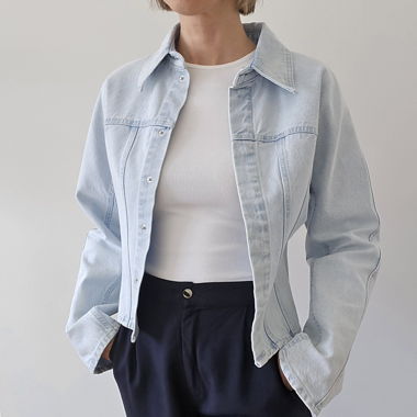 JEANS JACKET, BLUE, S, LIKE NEW