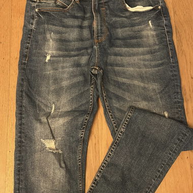 Zara Blue distressed denim jeans