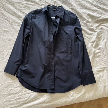Massimo-Dutti Navy-Hemd