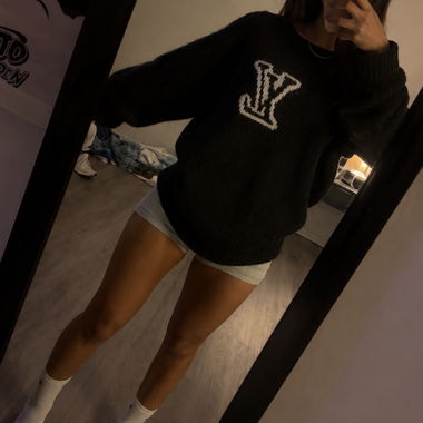 Pull en tricot Louis Vuitton noir