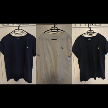 Chemise Abercrombie & Fitch 3x (blanc, bleu, noir)
