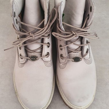 Stivali Timberland beige in pelle