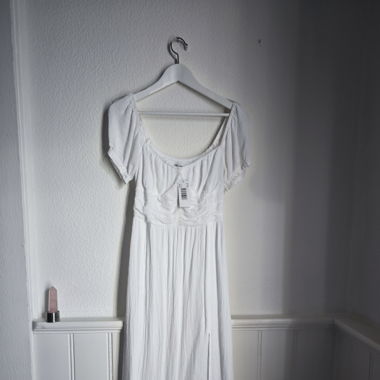 White Summer Boho Dress
