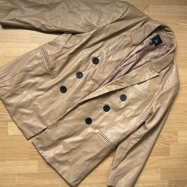 Veste blazer oversized en similicuir River Island