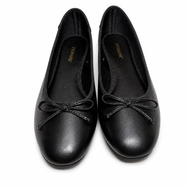 Black Ballet Flats with Bow
