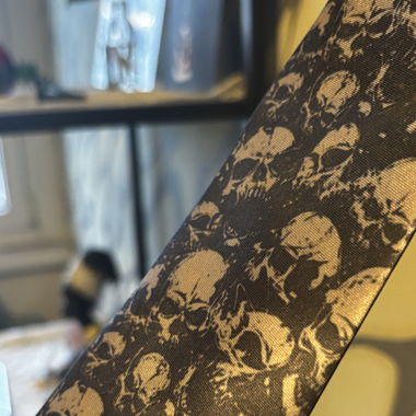 brownish skull tie